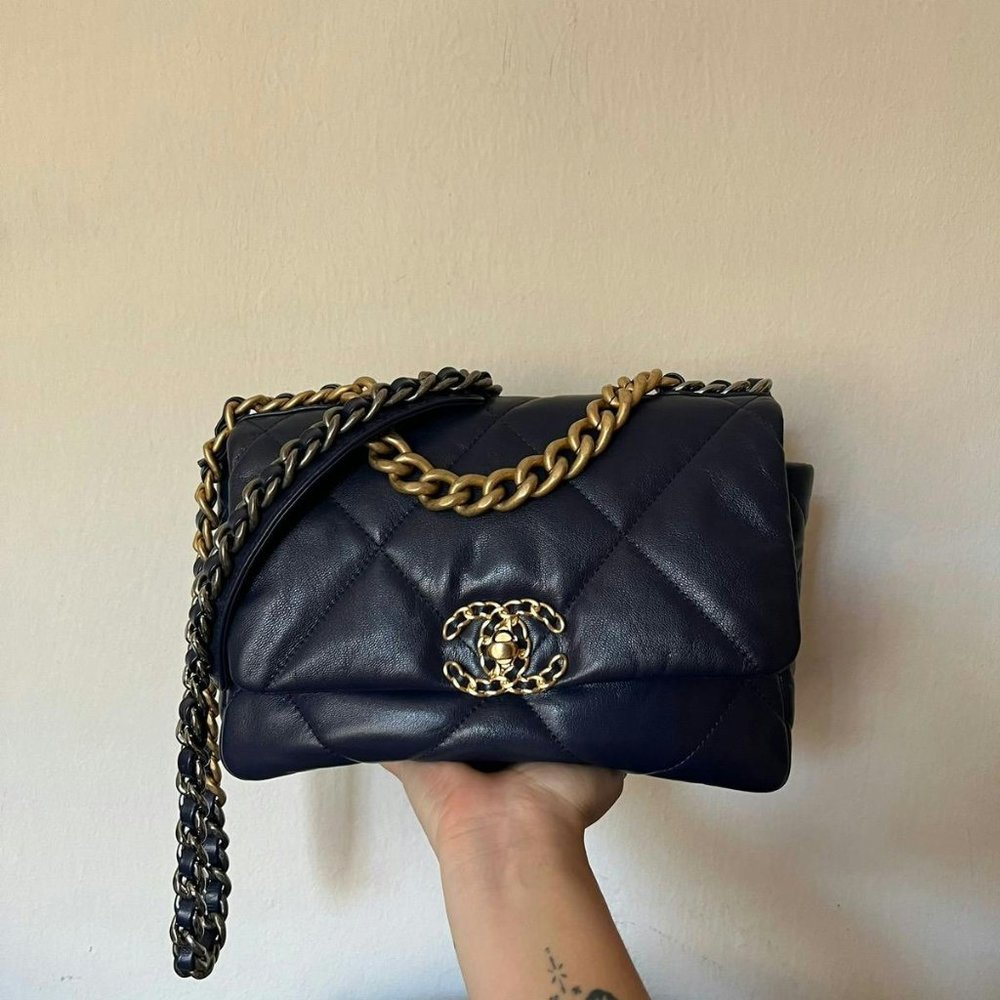 Chanel 19 small lambskin bag